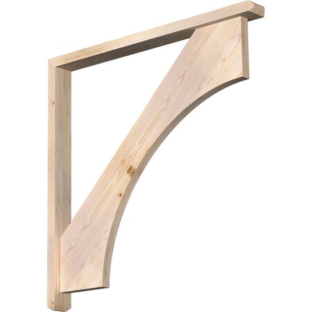 Ekena Millwork Westlake Craftsman Smooth Bracket w/ Offset Brace, Douglas Fir, 3 1/2"W x 38"D x 38"H BKT0402X38X38WTL04SDF